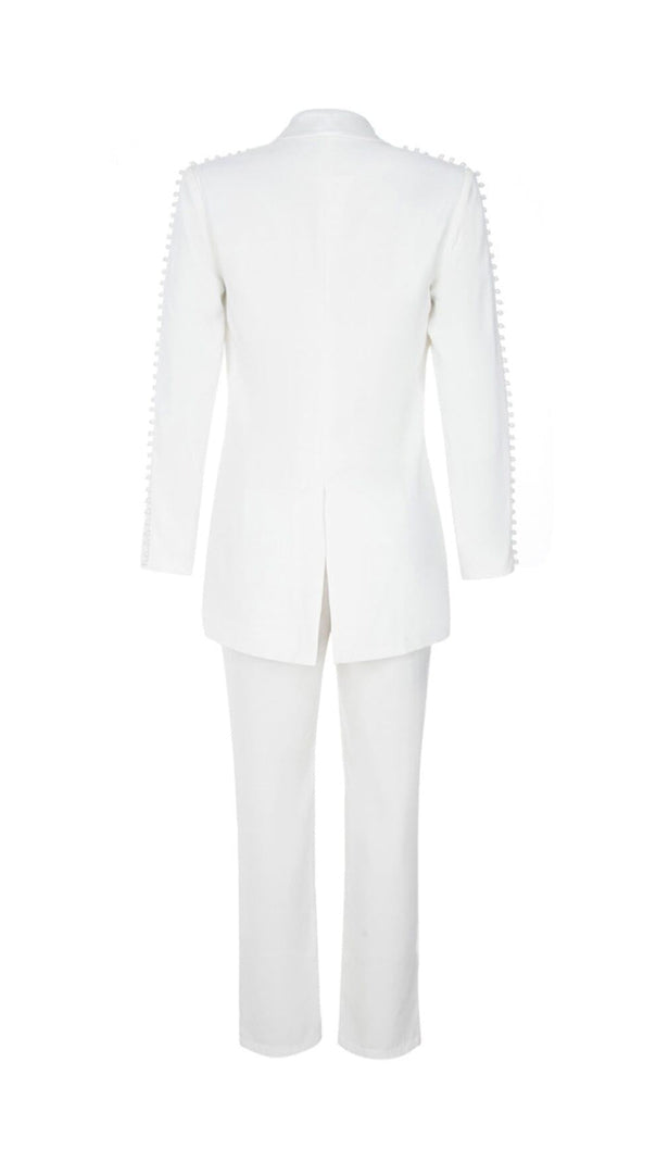 AIIZIE PEARL-DECORATED SUIT IN WHITE - product image