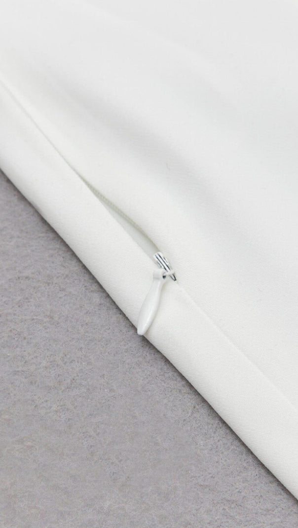 Pearl-Decorated Suit in White