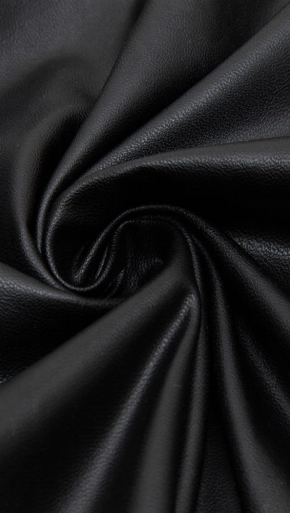 STITCHED LEATHER TIGHT MINI DRESS IN BLACK