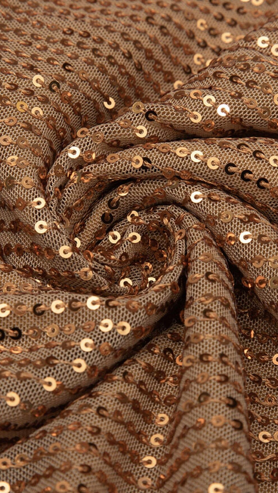 MINI ABITO IN JERSEY CON PAILLETTES EFFETTO AVVOLGENTE ORO