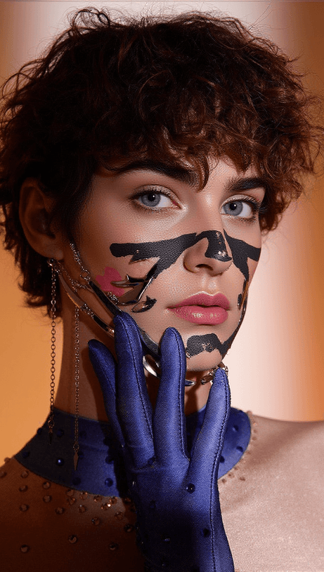 LIAM FRINGE METALLIC MASK
