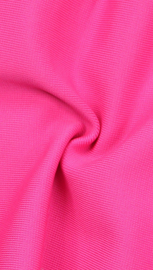 Feather Jacket Dress in Hyper Pink