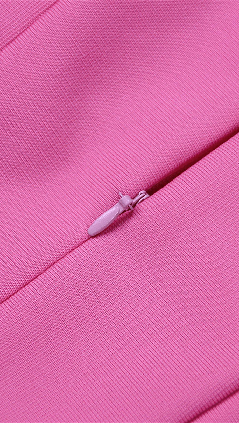 STRETCH LONG SLEEVES MINI DRESS IN HYPER PINK