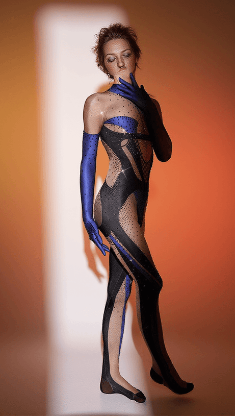 HERSHEL PRINTED RHINESTONE JUMPSUIT