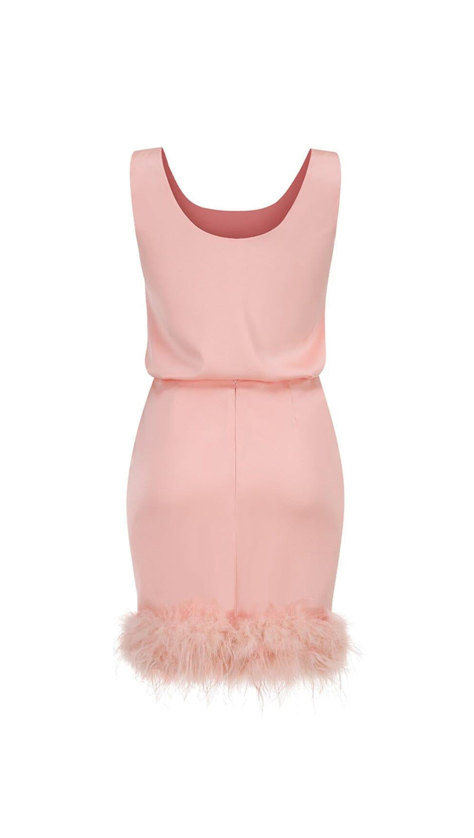 SATIN MATCHING SET MINI DRESS IN PINK DIAMOND