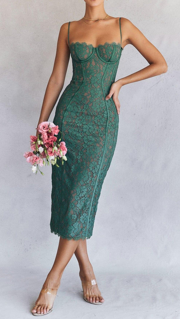 AIIZIE FOREST LACE MIDI DRESS - product image