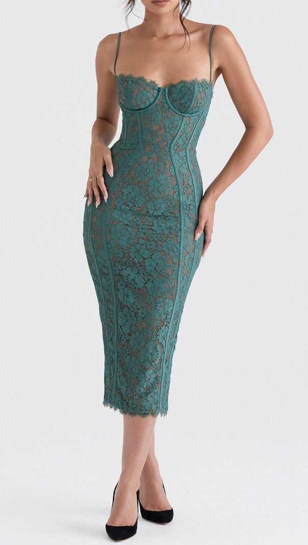 AIIZIE FOREST LACE MIDI DRESS - product image
