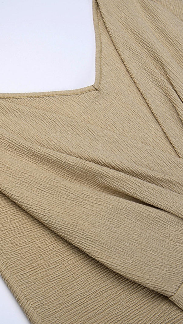 AIIZIE LONG SLEEVES V NECK MINI DRESS - product image