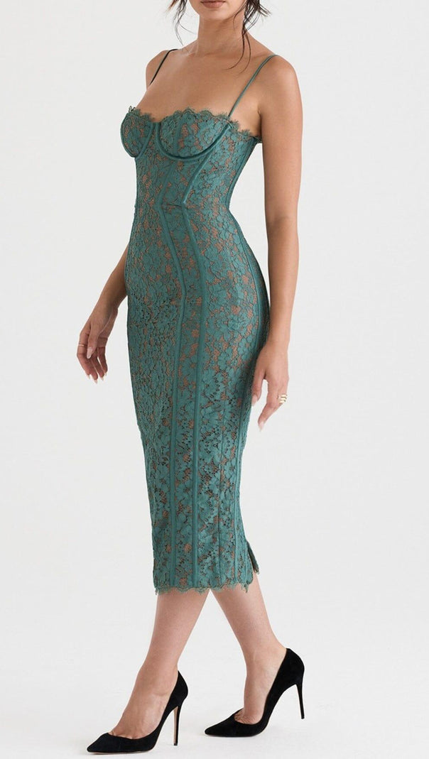 AIIZIE FOREST LACE MIDI DRESS - product image