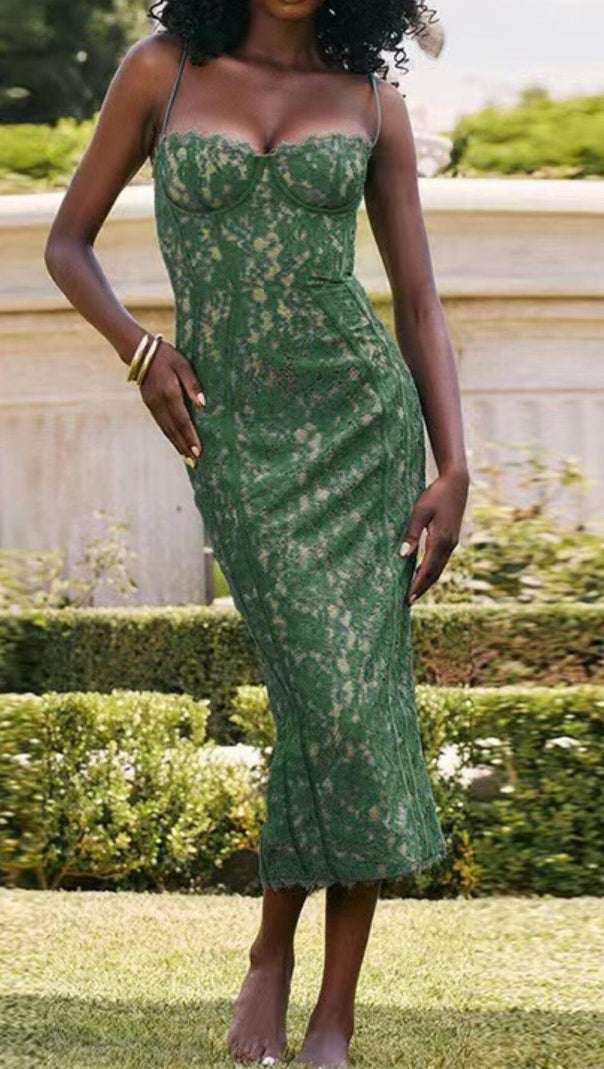 AIIZIE FOREST LACE MIDI DRESS - product image