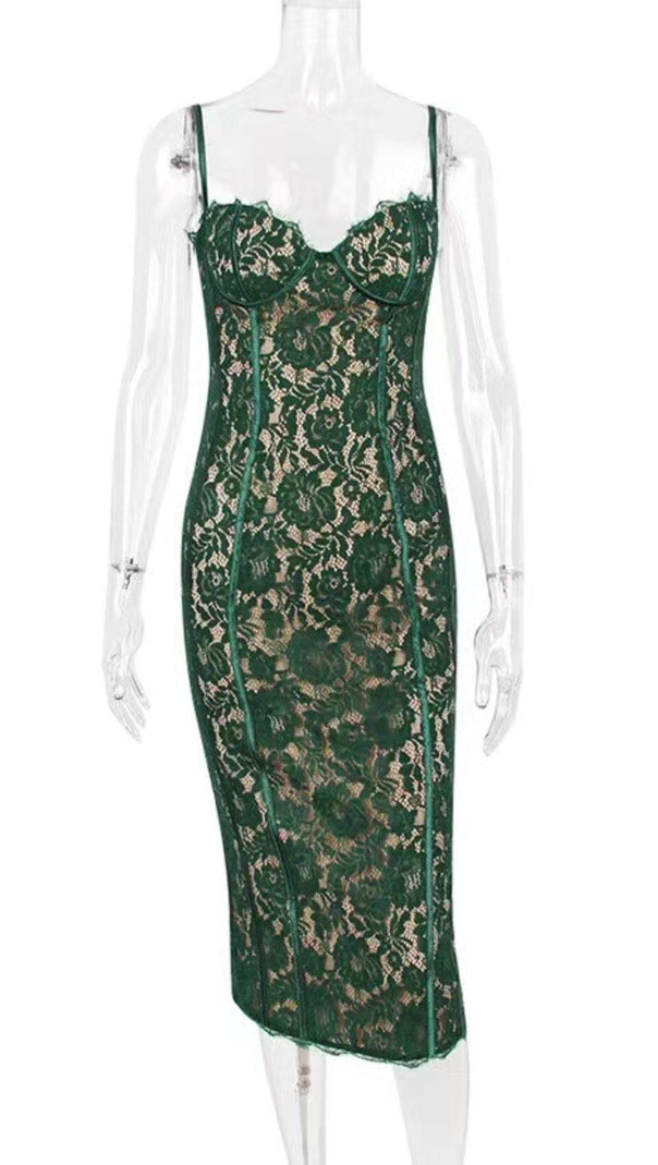 AIIZIE FOREST LACE MIDI DRESS - product image