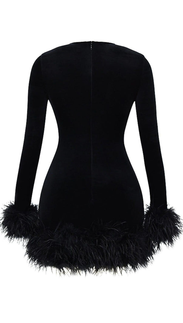 Black Velvet Mini Dress