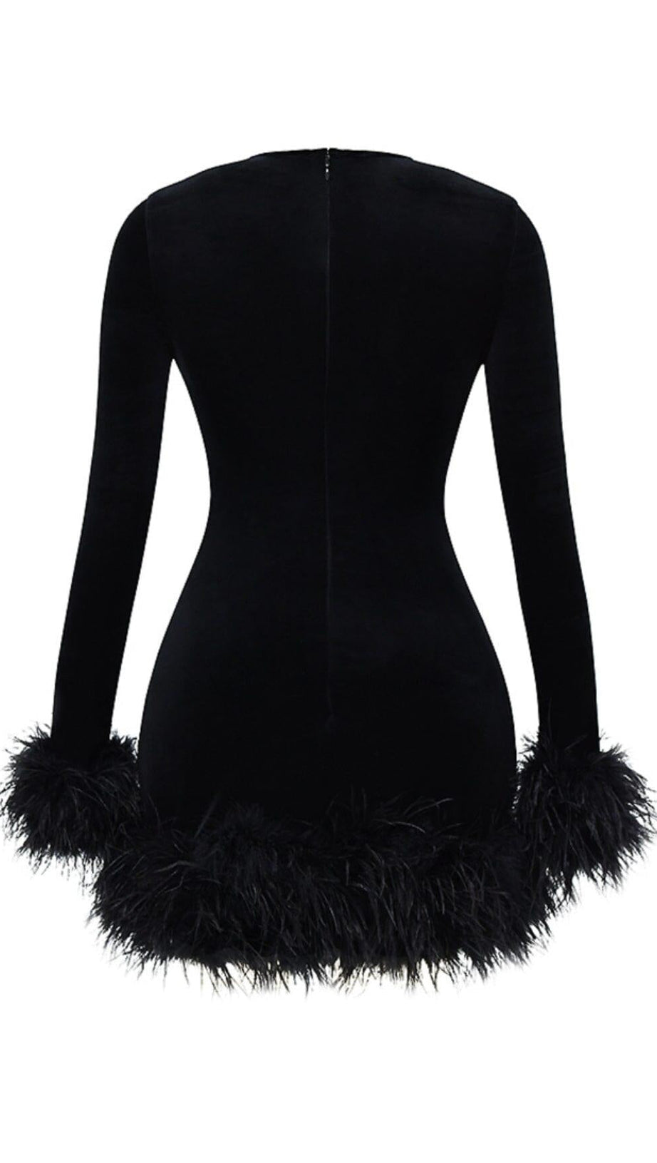 BLACK VELVET MINI DRESS