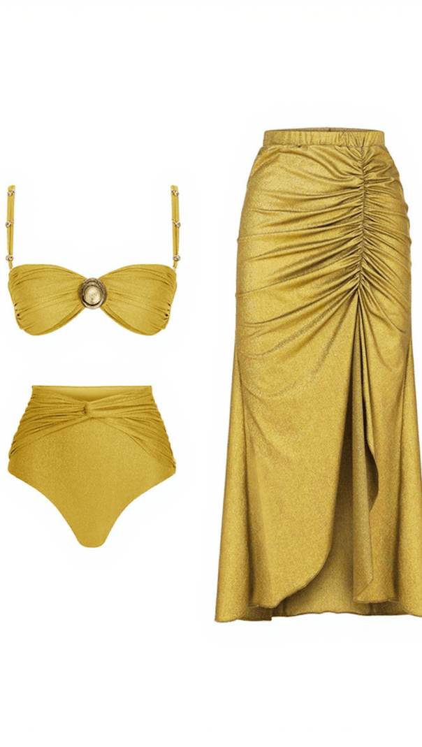 AIIZIE MARUSYA TWISTED BIKINI THREE PIECE SET - product image