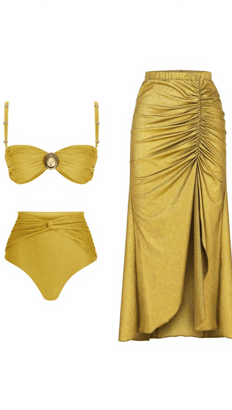 MARUSYA TWISTED BIKINI THREE PIECE SET