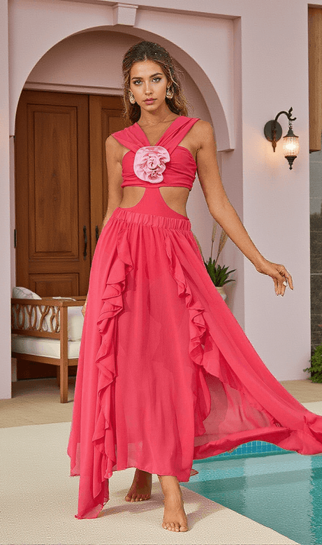 Costume da bagno due pezzi con ritagli floreali Bujar