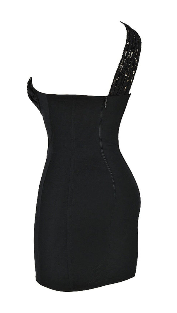 AIIZIE LACE MINI DRESS IN BLACK - product image