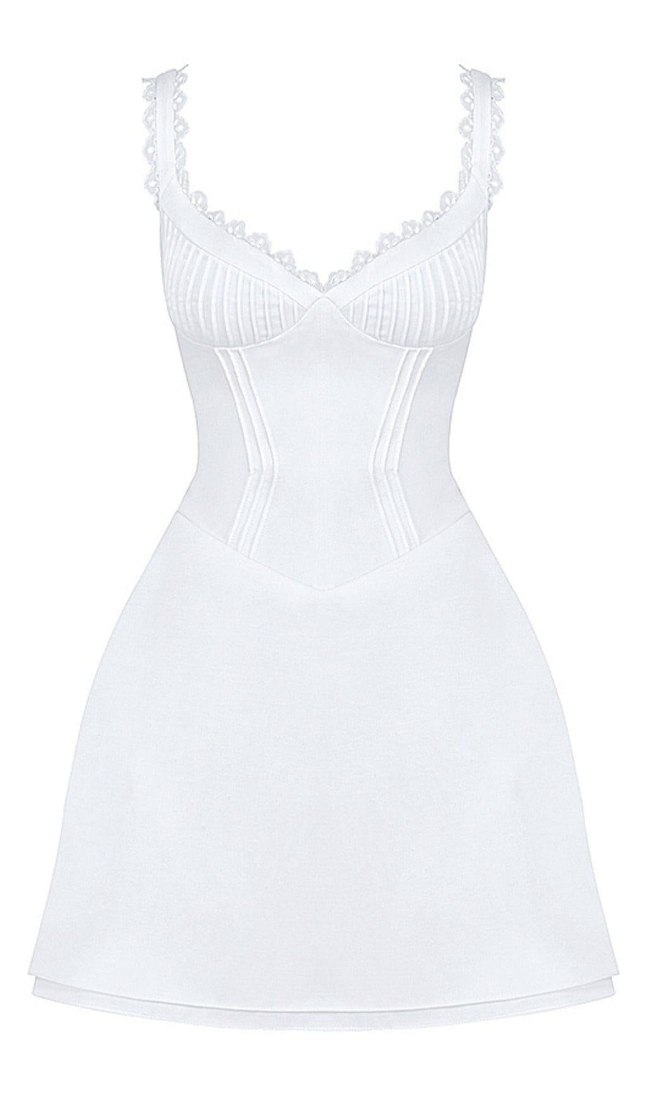 MINIKLEID MIT BEUTELN IN WEISS