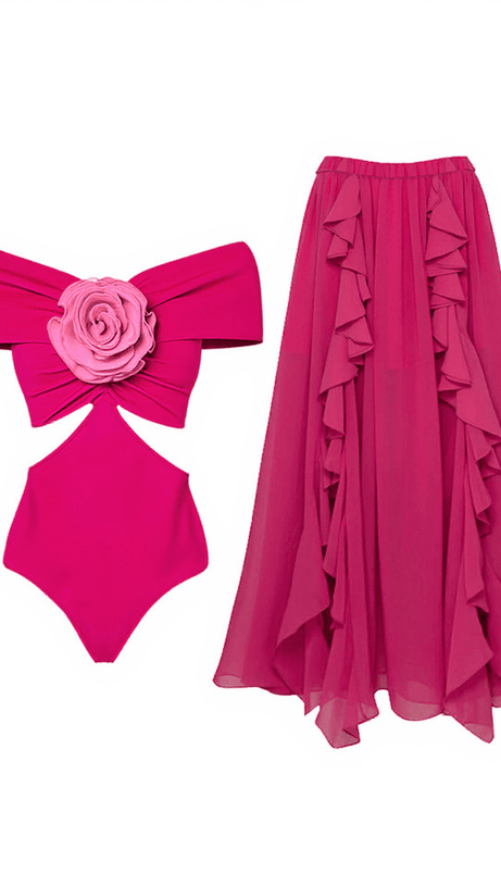 Bujar – Zweiteiliges Bademode-Set mit Blumen-Ausschnitt