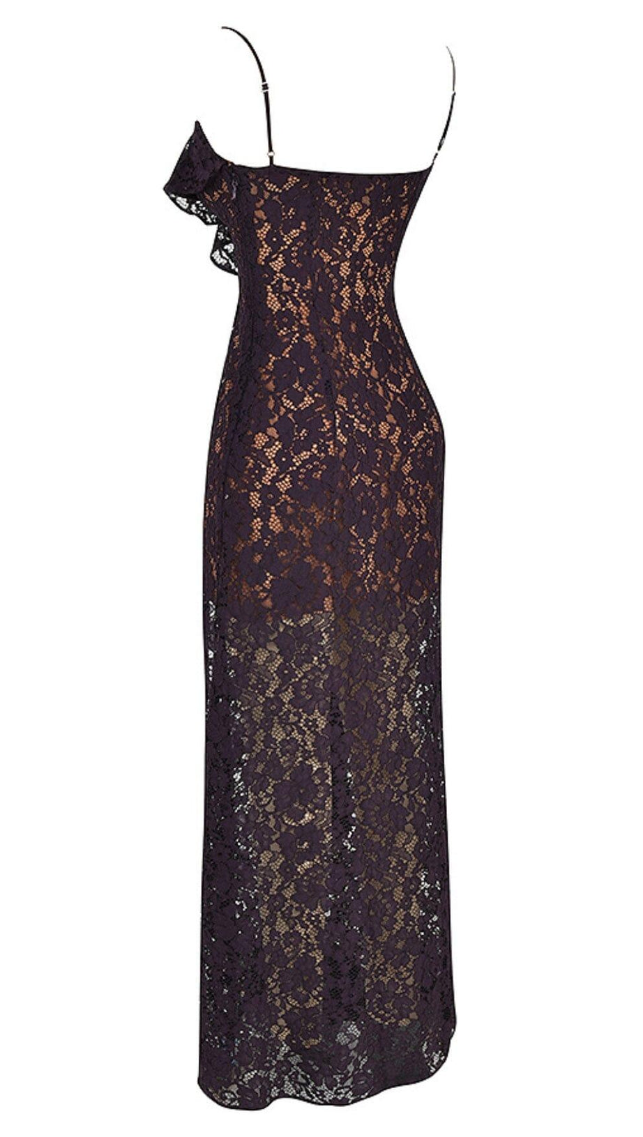 NIGHT SHADE LACE MAXI DRESS IN BLACK