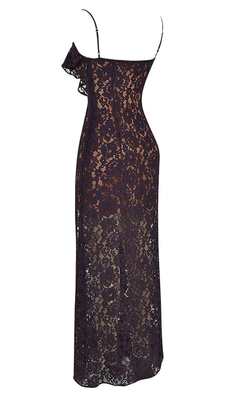 NIGHT SHADE LACE MAXI DRESS IN BLACK