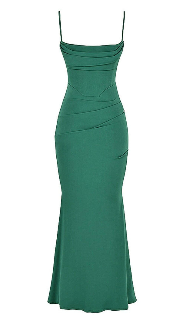 Forest Corset Maxi Dress
