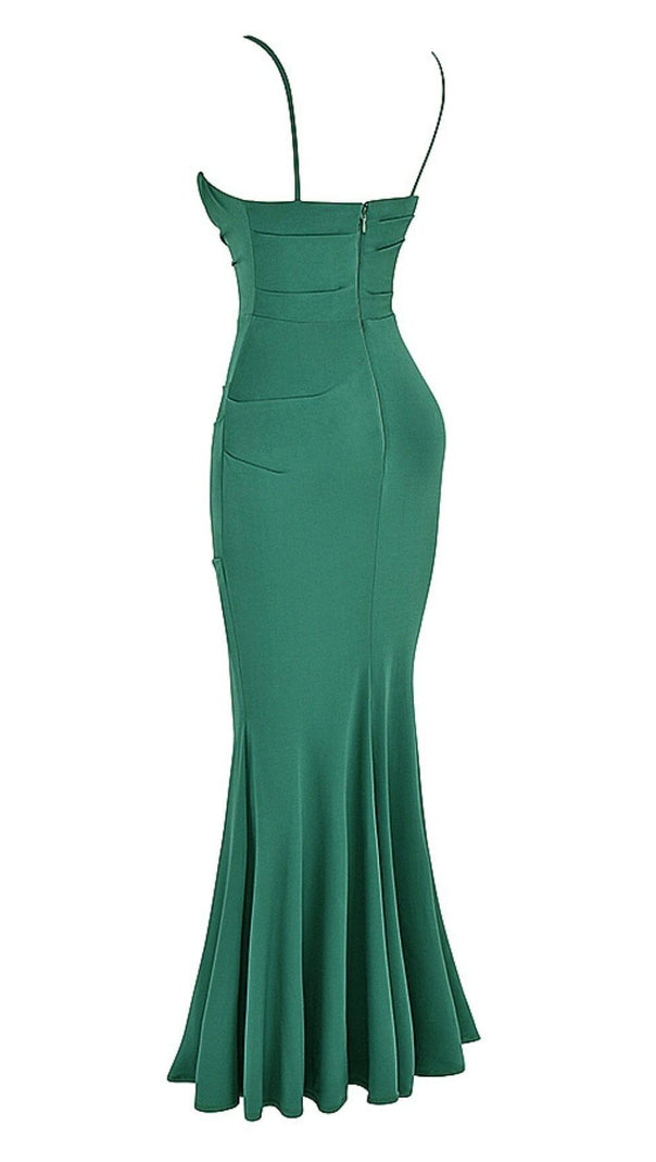 Forest Corset Maxi Dress