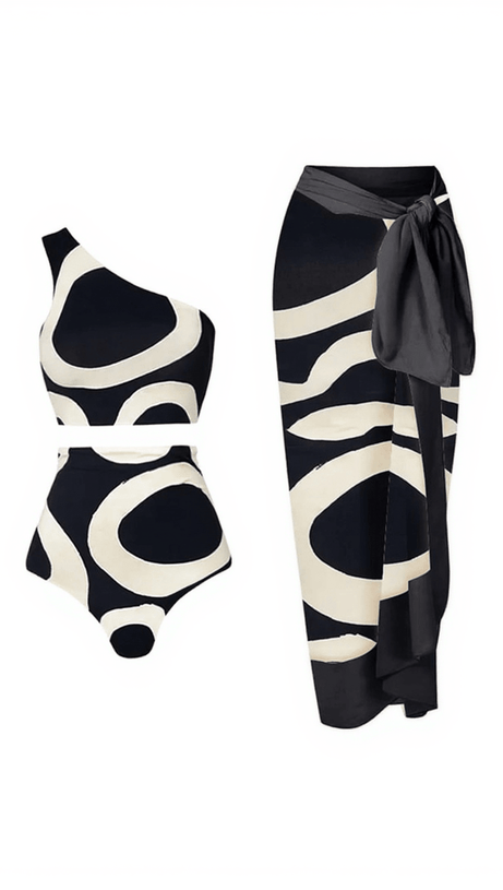 Dreiteiliges Bikini-Set mit Print „Teresa“