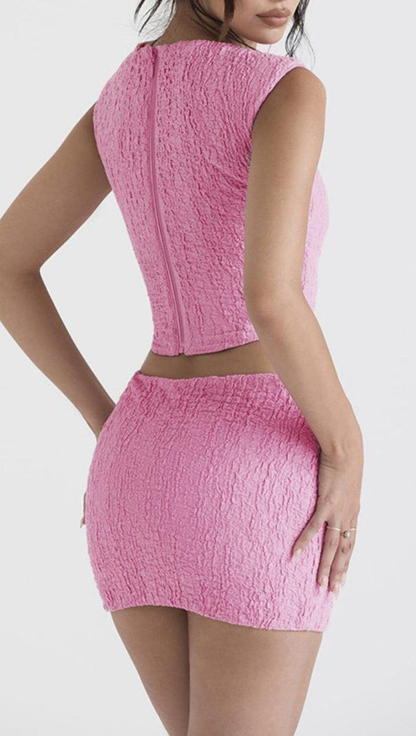 AIIZIE PINK CORSET TWO PIECES SUIT - product image