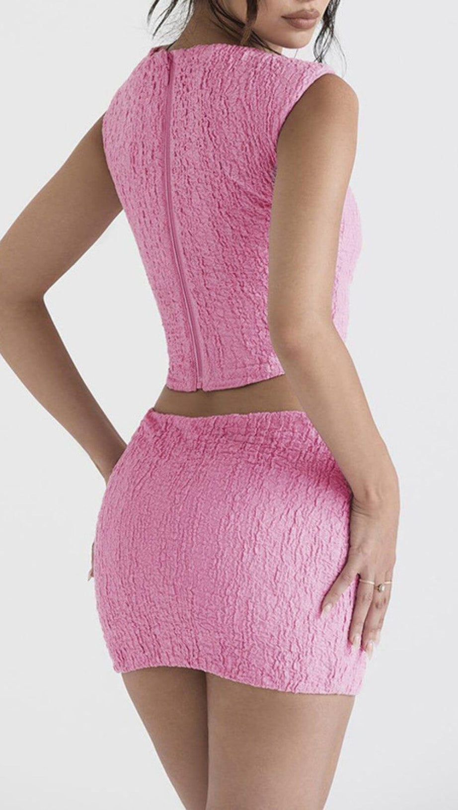 ROSA KORSETT ZWEITEILIGER ANZUG