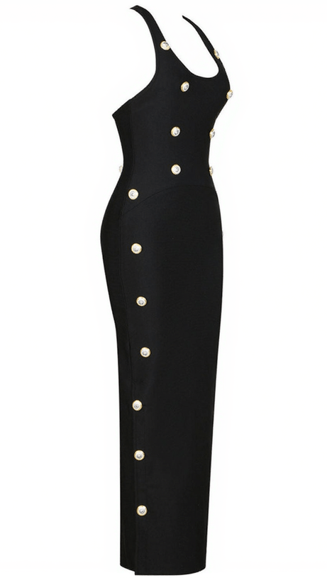 Sadie Bandage-Kleid mit Knopfverzierung