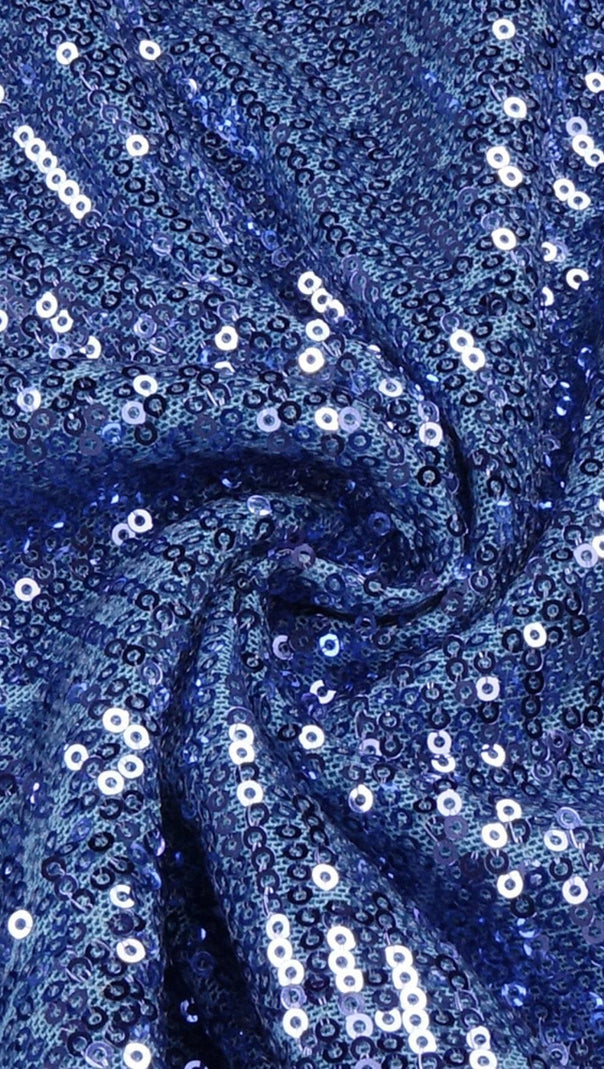 AIIZIE SEQUIN CUTOUT BACKLESS MAXI DRESS IN BLUE - product image