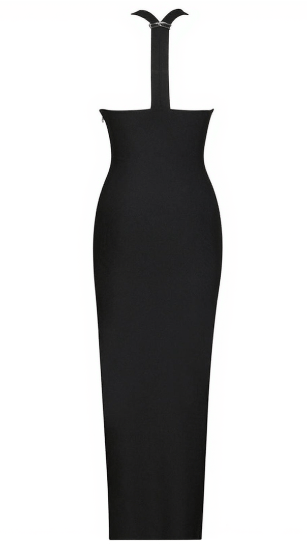 AIIZIE SADIE BUTTON EMBELLISHED BANDAGE DRESS - product image