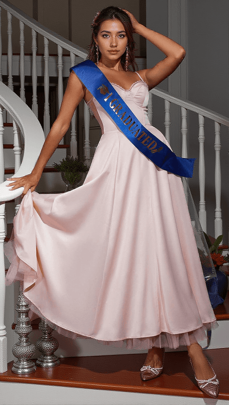 ABITO IN RASO CON PATCHWORK DI SPAGHETTI ABRAXAS