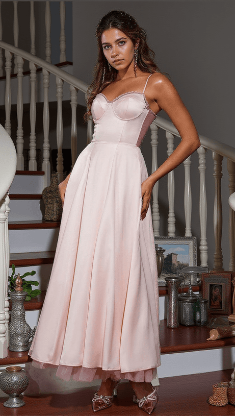 ABITO IN RASO CON PATCHWORK DI SPAGHETTI ABRAXAS