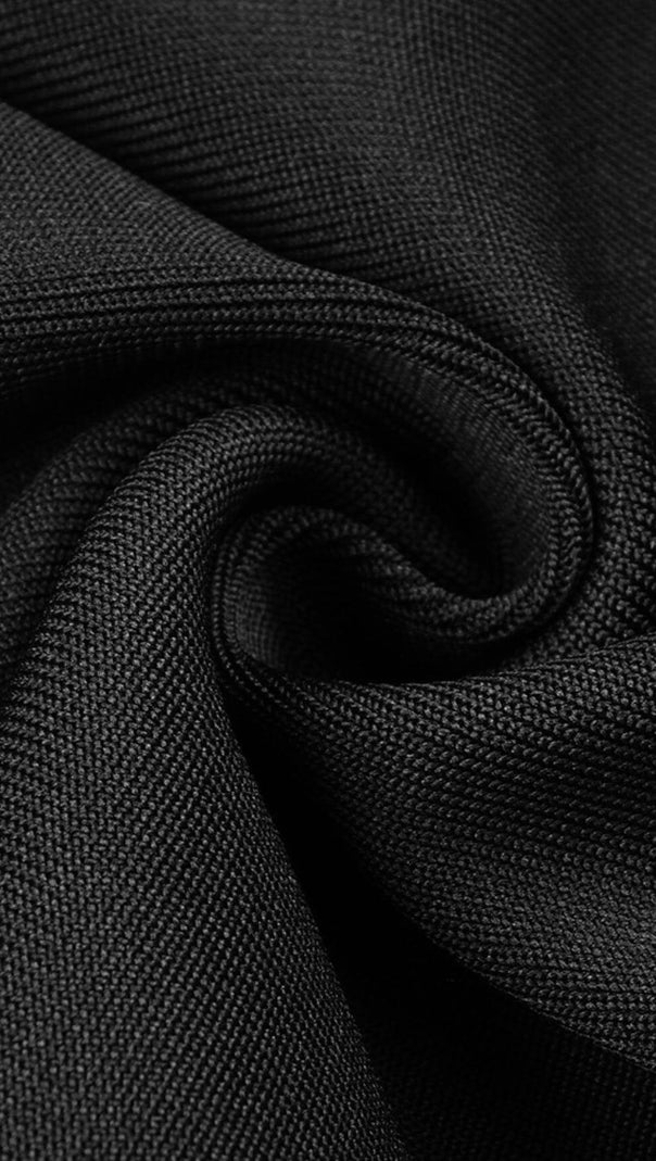 AIIZIE TUBE TOP TIGHT ZIPPER DRESS IN BLACK - product image