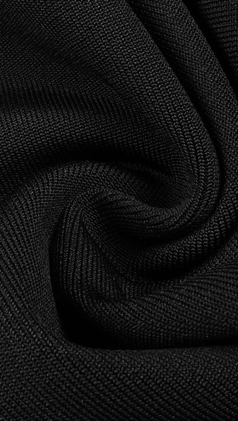 STRAPLESS STRAPPY SLIT DRESS IN BLACK