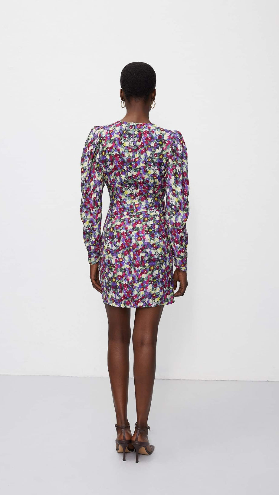 Minikleid mit Phoenix-Blumenmuster