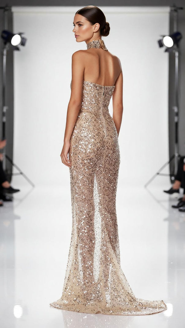 AIIZIE The Jair Strapless Sequin Gown: Dazzling Elegance & Red Carpet Glamour - product image