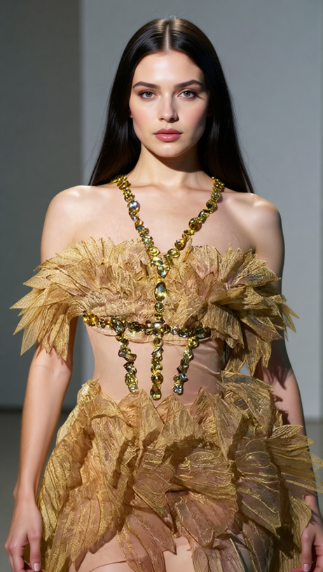 Jazlyn Gold Halter Rhinestone Mini Dress - Dazzling Glamour Party & Clubwear