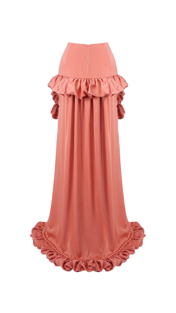 AIIZIE Jesper Dramatic Ruffle High-Low Maxi Skirt for Women - product image