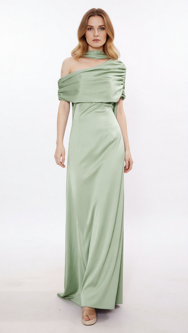 AIIZIE Joost Elegant Lavender Off-Shoulder Maxi Dress - product image