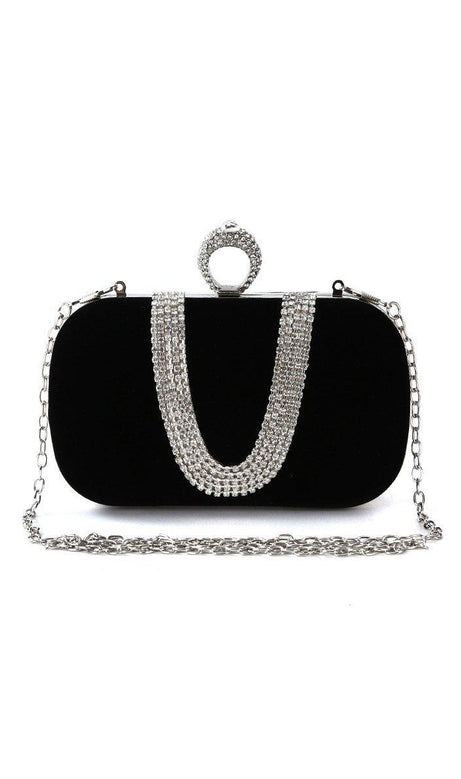 Vex Diamond Clutch - Schwarz