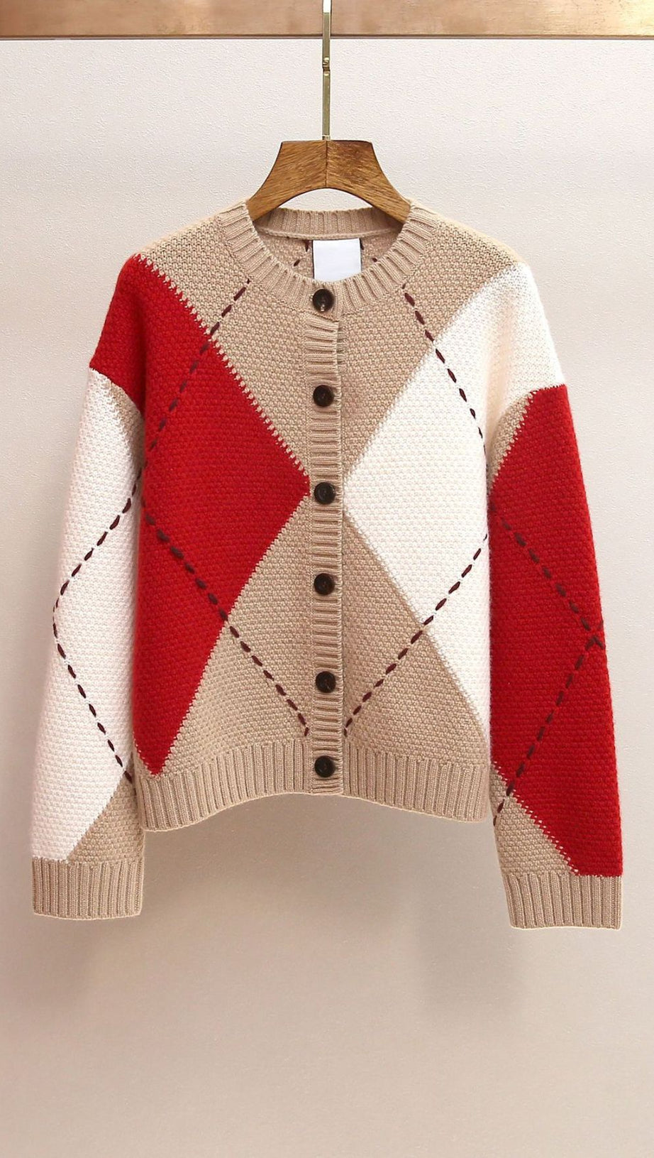 Juno Chic Color-Block Knit Cardigan for Women – Cozy Statement Sweater