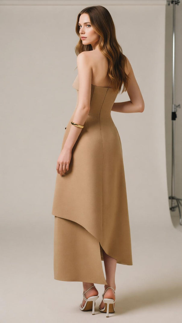 AIIZIE Justis Elegant Strapless Maxi Dress | Modern Formal Gown for Women - product image