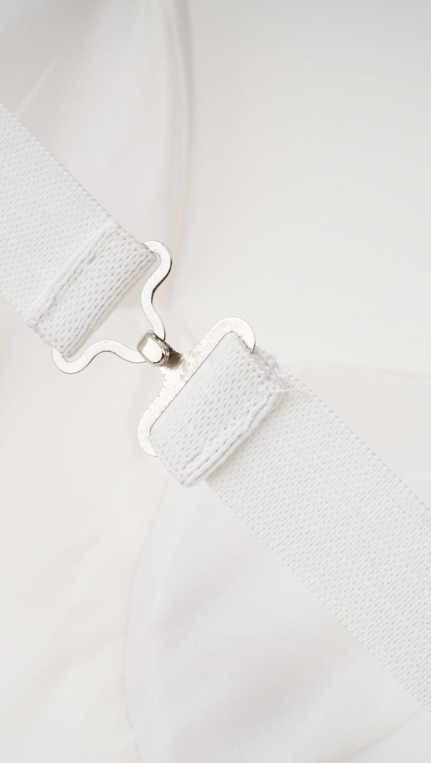 STRAPLESS BUSTIER MINI DRESS IN WHITE