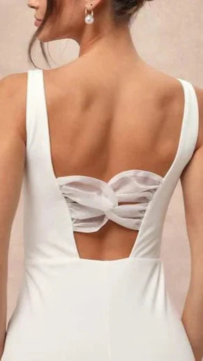 NATURAL REGAL CLASSIC SLEEVELESS TWIST-BACK MAXI DRESS