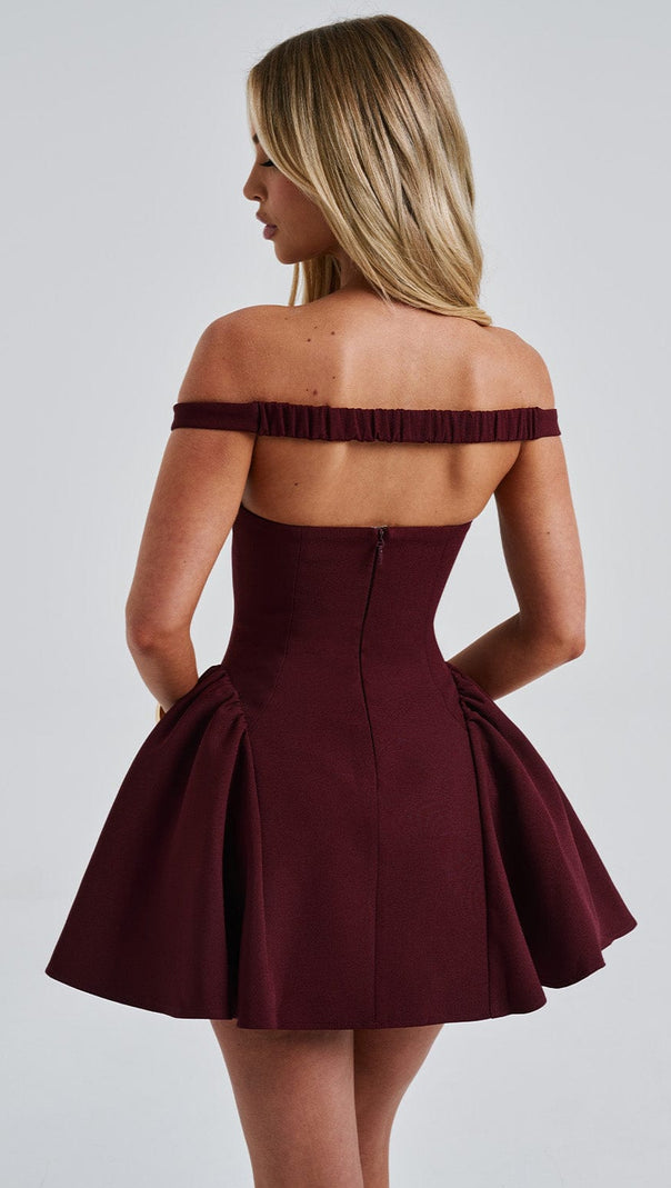 AIIZIE MARLA MINI DRESS - CHERRY LACQUER - product image