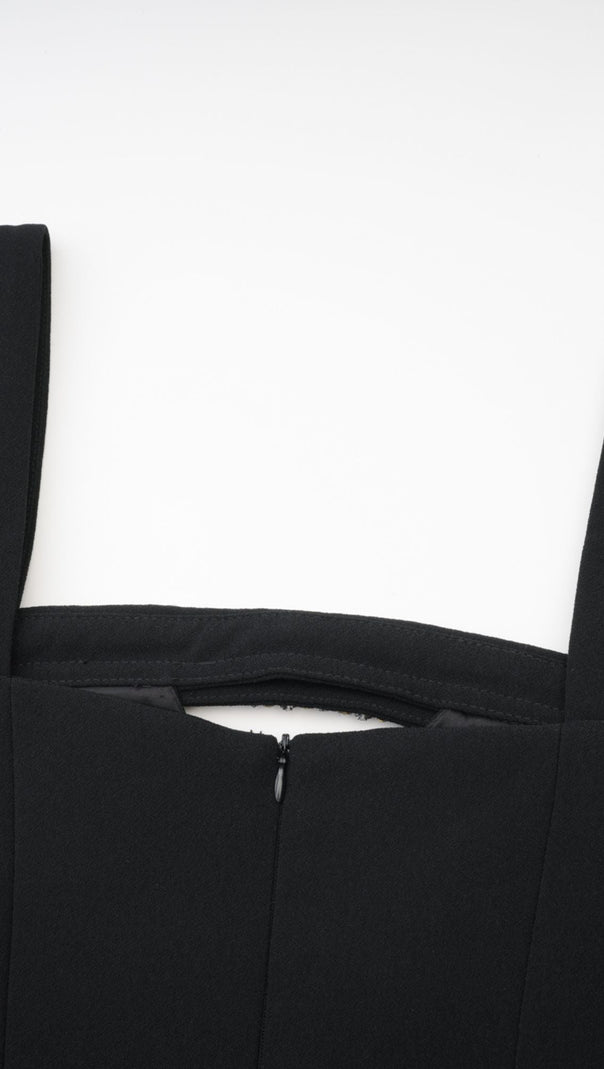 AIIZIE CRYSTAL EMBELLISHED CUT OUT MINI DRESS IN BLACK - product image