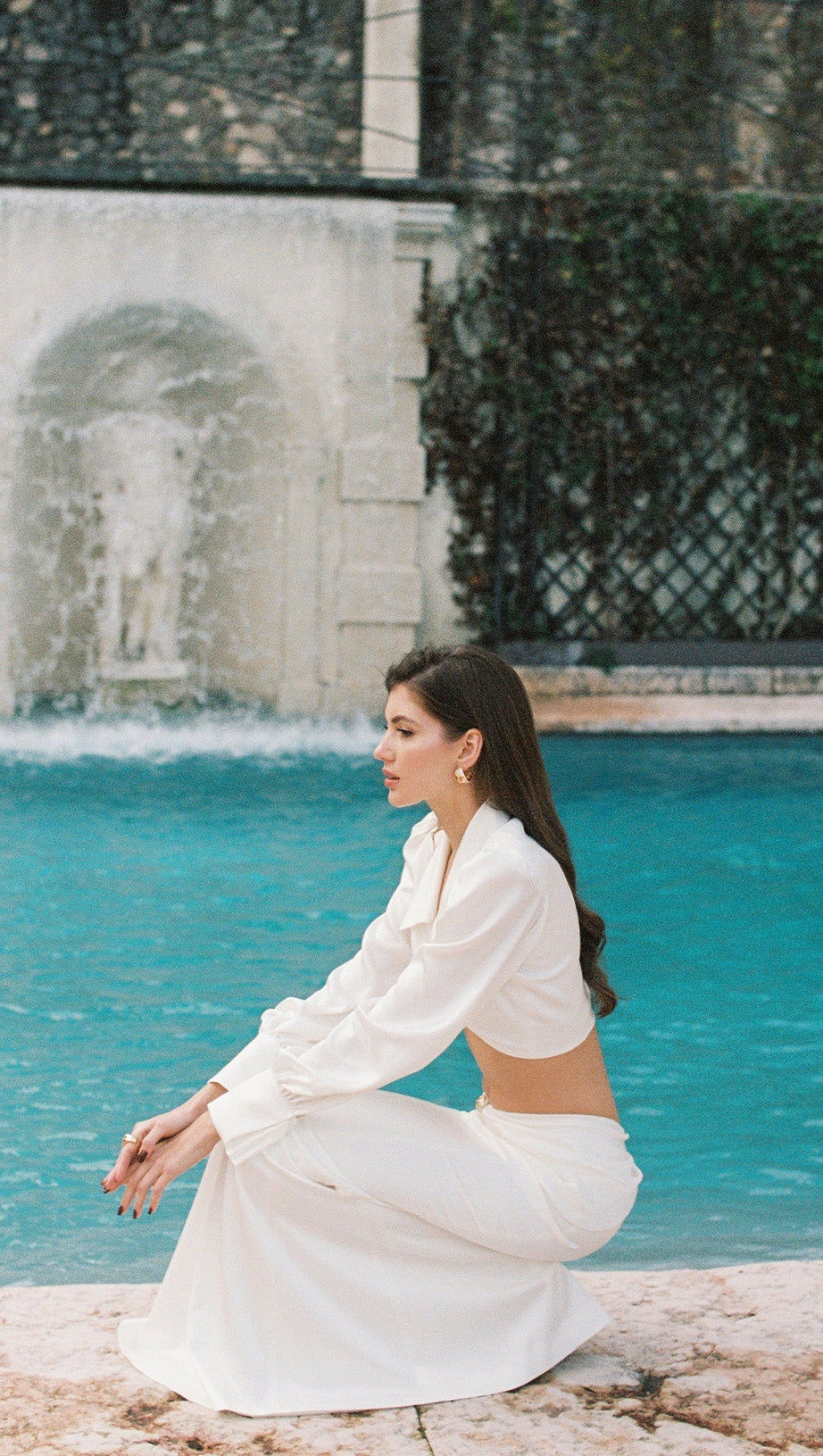 ANDREA SHIRT MIDI DRESS SET IN WHITE